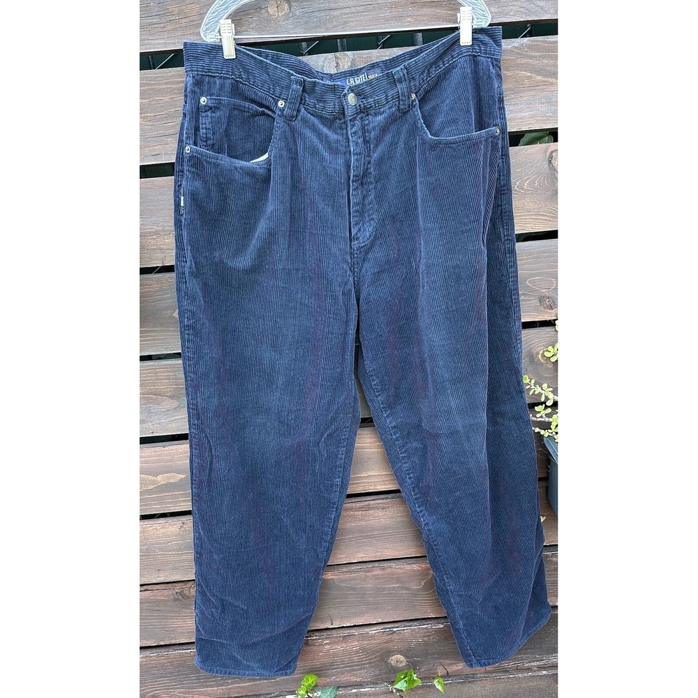 Vtg Y2K‎ Jnco Style LA GATE Wide Baggy Corduroy Jeans Skate Grunge Hip Hop 42